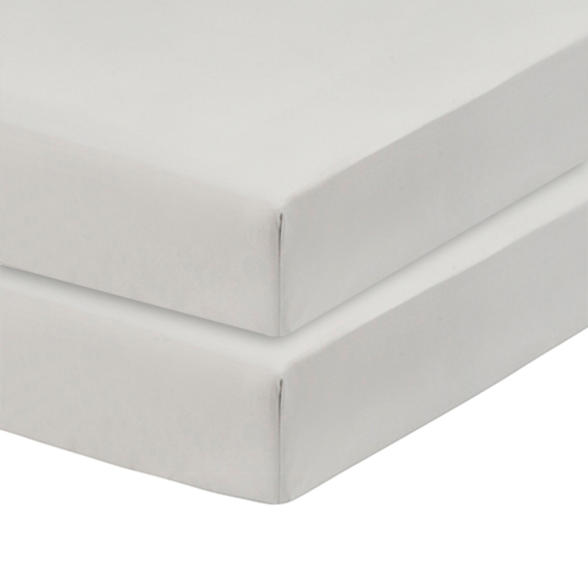 Everyday Kids Solid Fitted Crib Sheet Set, Soft Microfiber Nursery Mattress Sheets, Gray, 2-Pack
