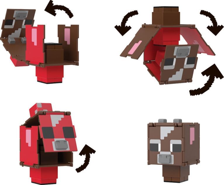 Minecraft Mooshroom Flippin Figs 2 in 1 Action Figure Mooshroom and Cow