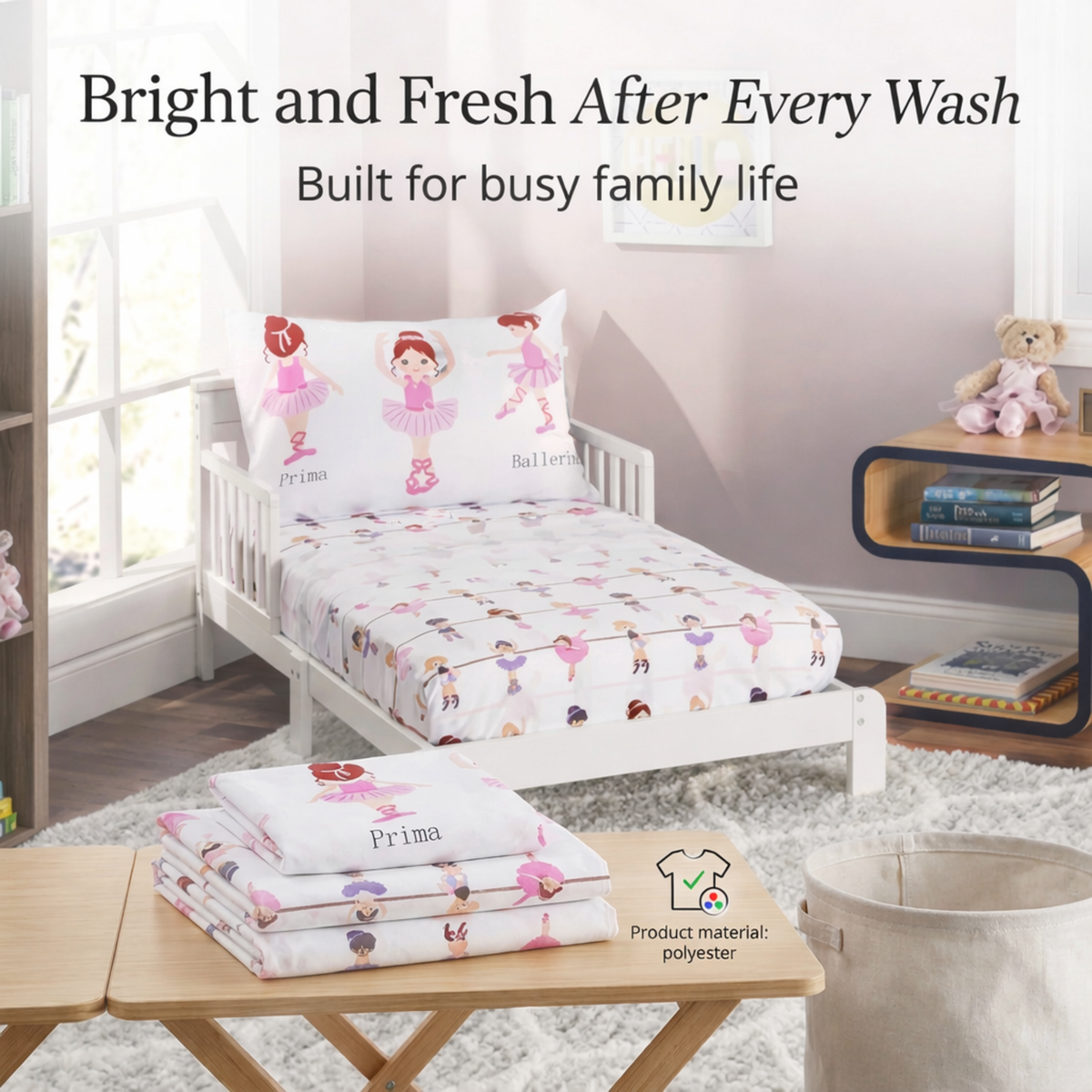 Born to Dance Ballerina 3-Piece Toddler Sheet Set