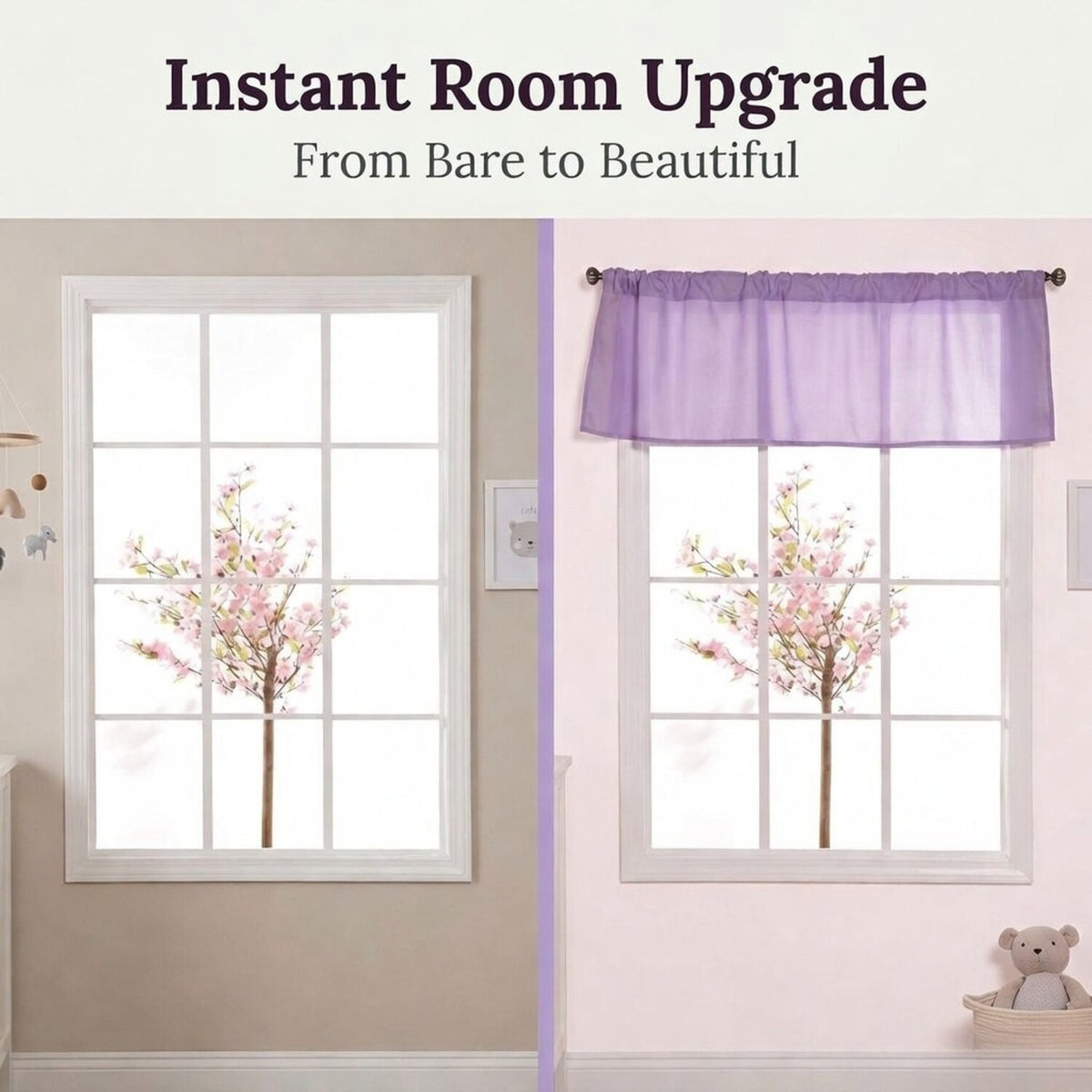 Purple Window Valance