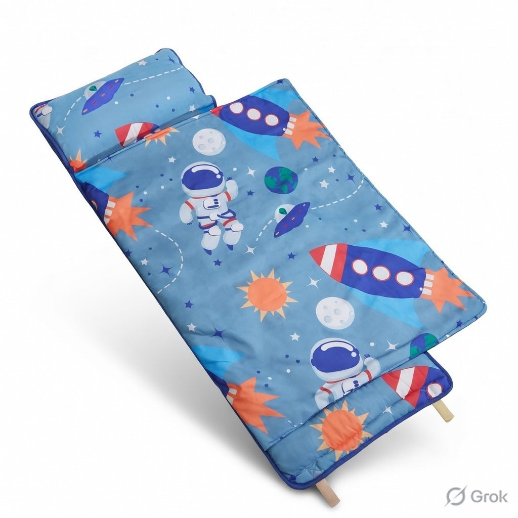 Outer Space Adventures Nap Mat with Pillow