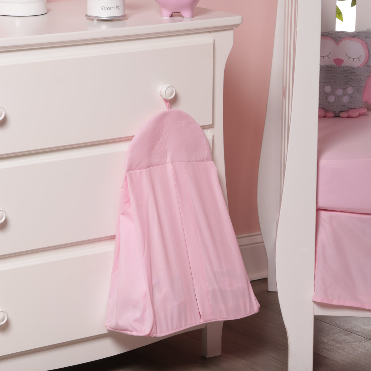 4 Piece Girls Crib Bedding Set - Pink