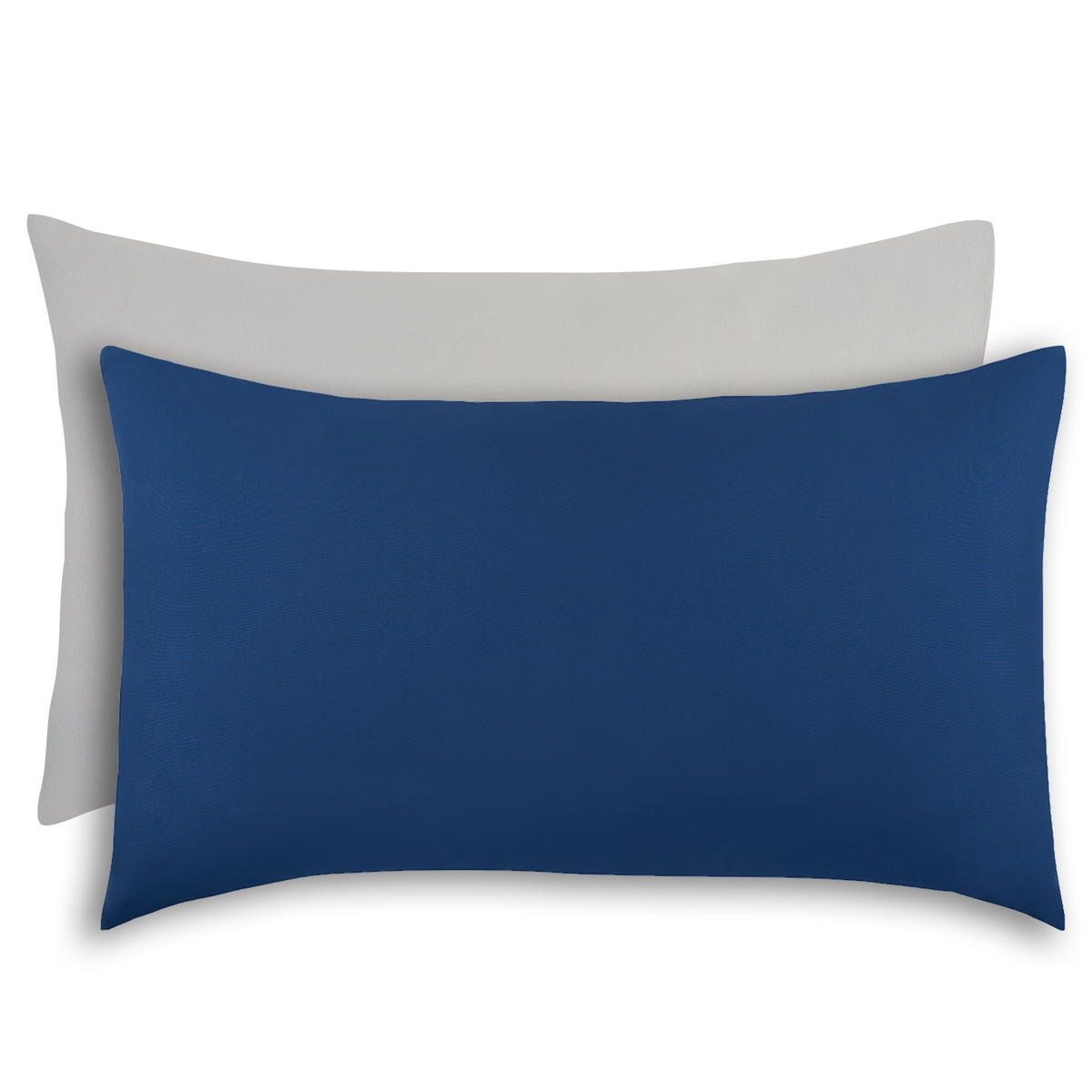 Everyday Kids Solid Soft Microfiber Toddler Pillowcases, 14 x 20 Inches, Blue and Grey, 2-Pack