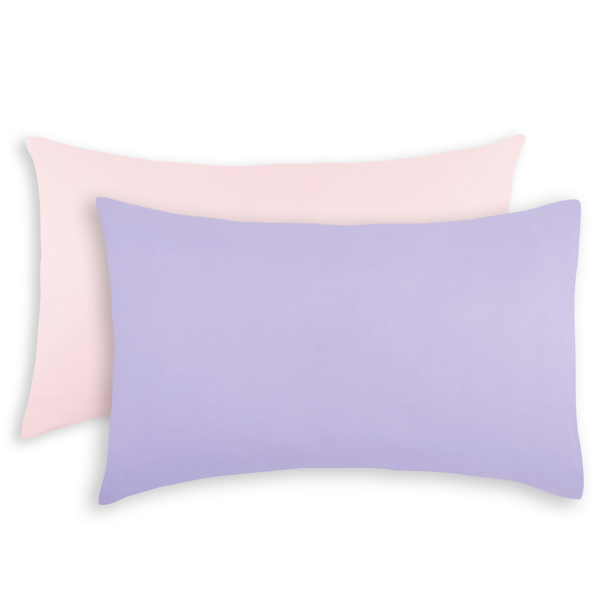 Everyday Kids Solid Soft Microfiber Toddler Pillowcases, 14 x 20 Inches, Pink and Purple, 2-Pack