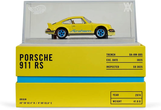 Hot Wheels x Daniel Arsham 1973 Porsche 911 RS Collectible Die-Cast Model Car – Display Model with Presentation Base
