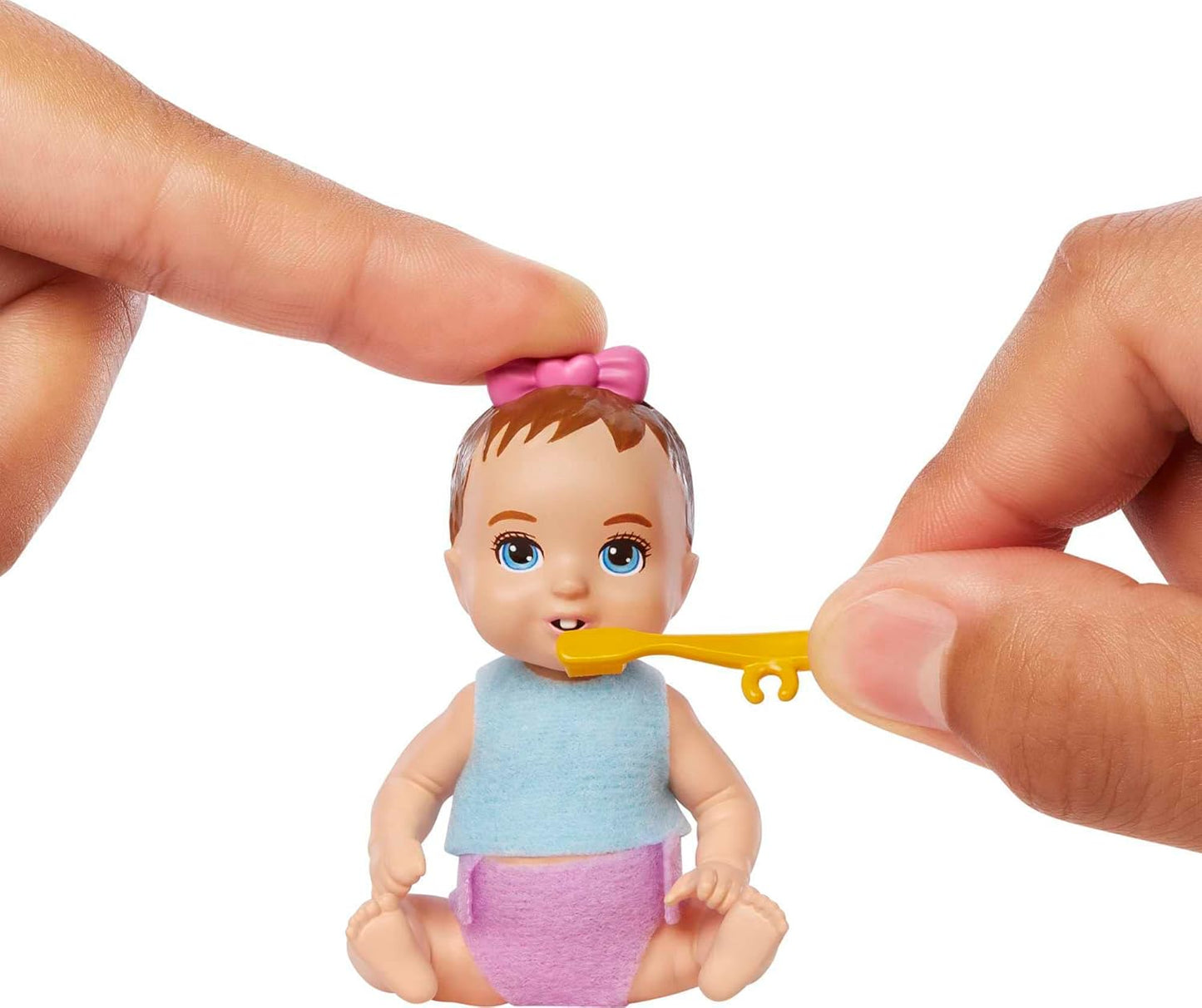 Barbie Skipper Babysitters Inc. Baby Doll Playset with Chair, Bottle, Toys, and Feeding Accessories