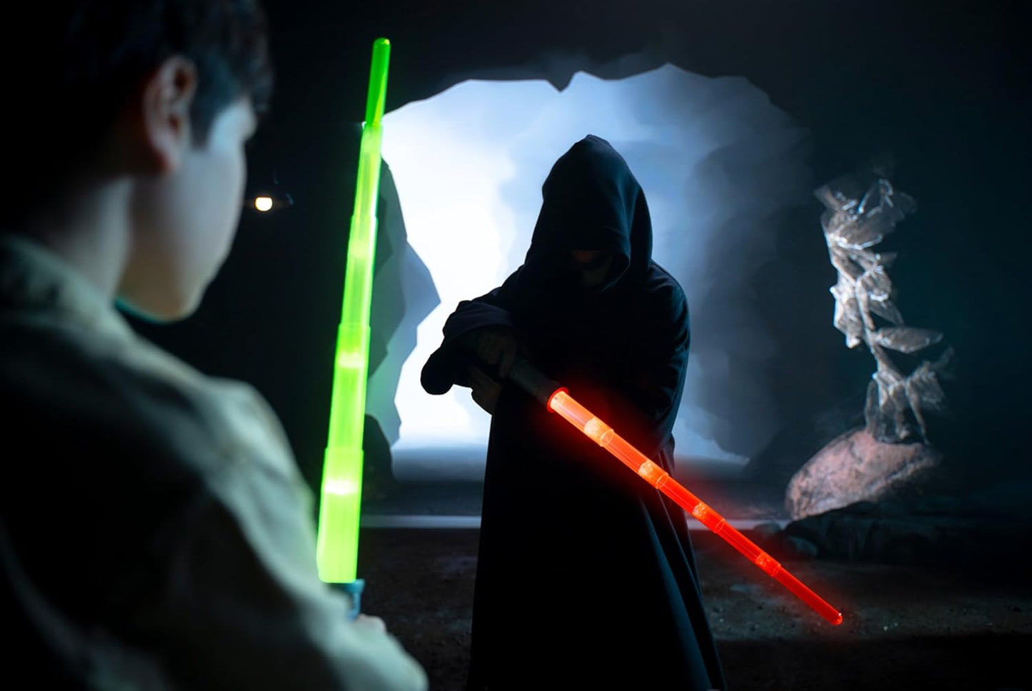 Power Saber Energy Blade – Green Auto-Extending Light-Up Saber Toy With Motion SFX & Clash Effects (Green)
