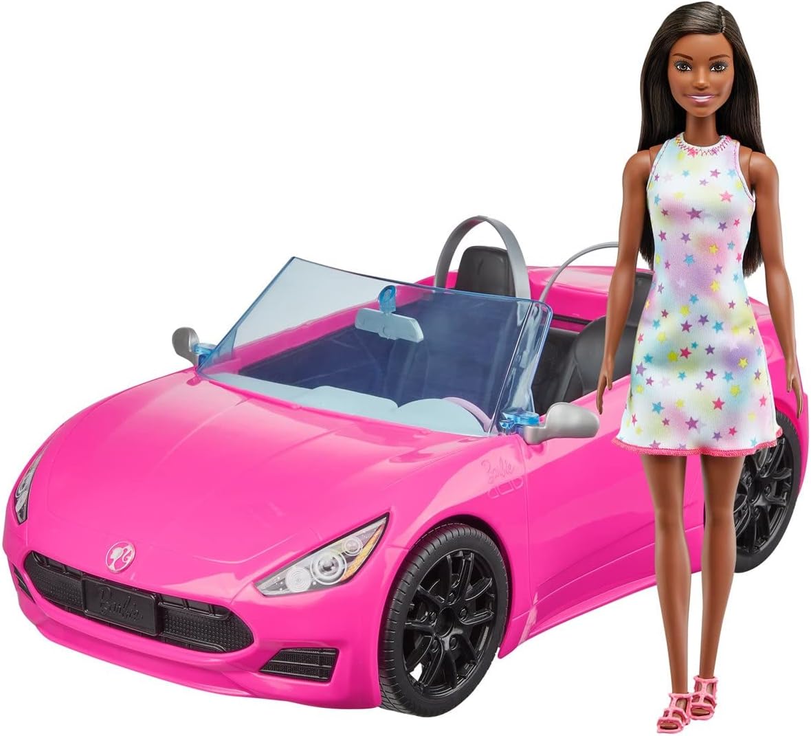Barbie Convertible Car Playset – Pink Sports Car with Barbie Doll