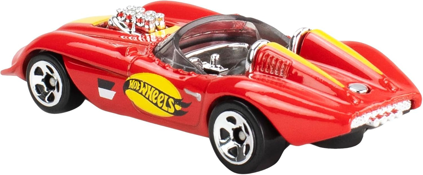 Hot Wheels Die 1:64 Cast Toy Car 5 Pack Assorted Vehicles Fantasy and Sports Car Styles Animated Netflix Series Let’s Race