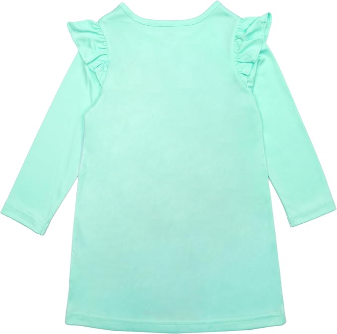 Disney Ariel Girls Nightgown Long Sleeve Mermaid Sleep Shirt Toddler Pajama Dress