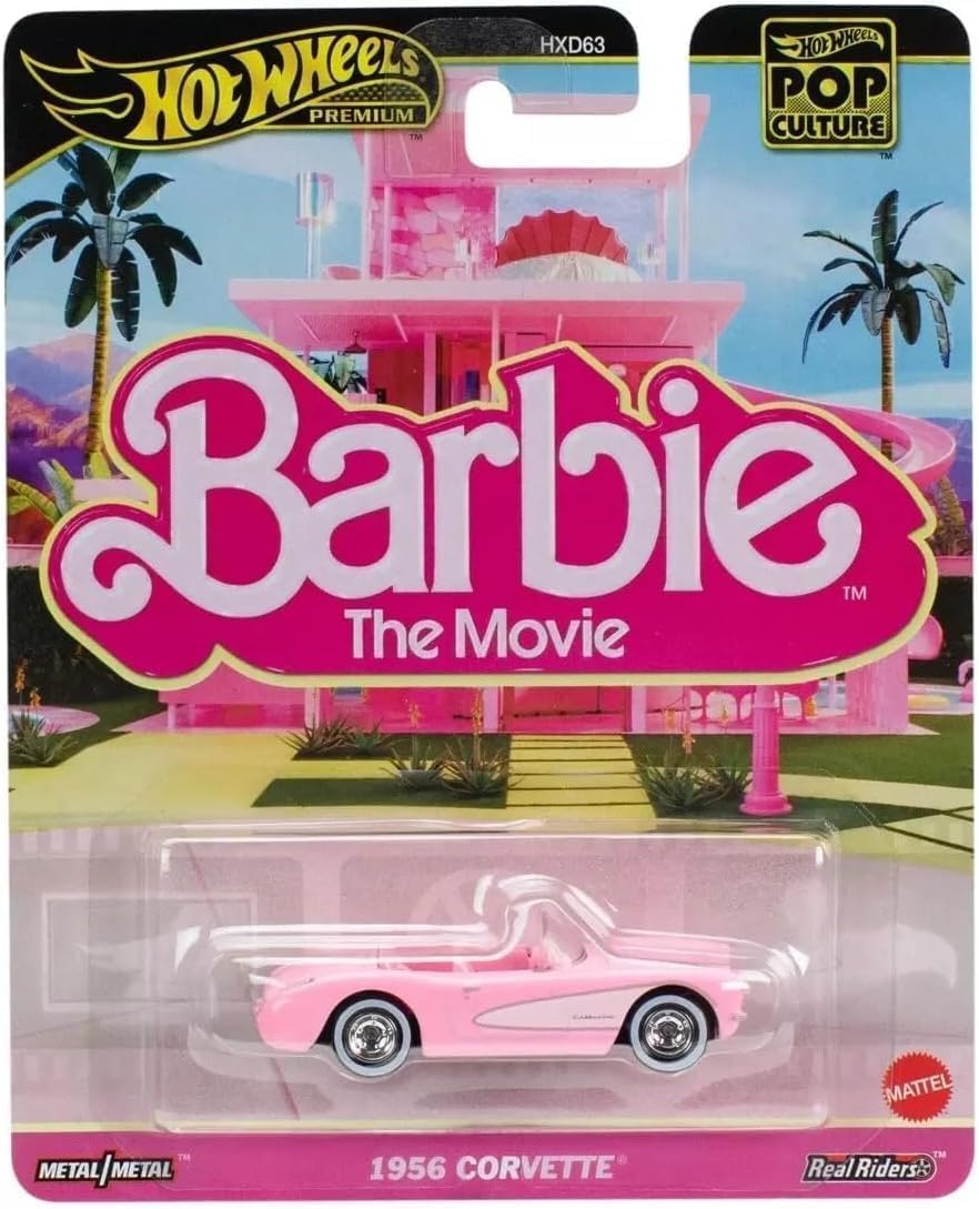 Hot Wheels Premium Pop Culture Barbie The Movie 1956 Corvette Die Cast Car