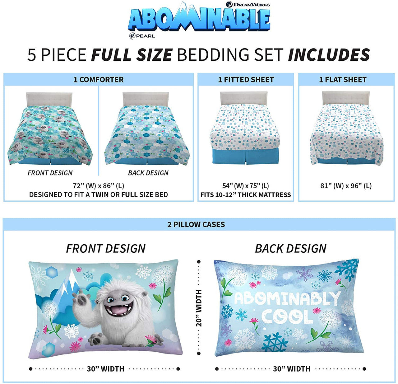 DreamWorks Abominable Full Size Comforter Set