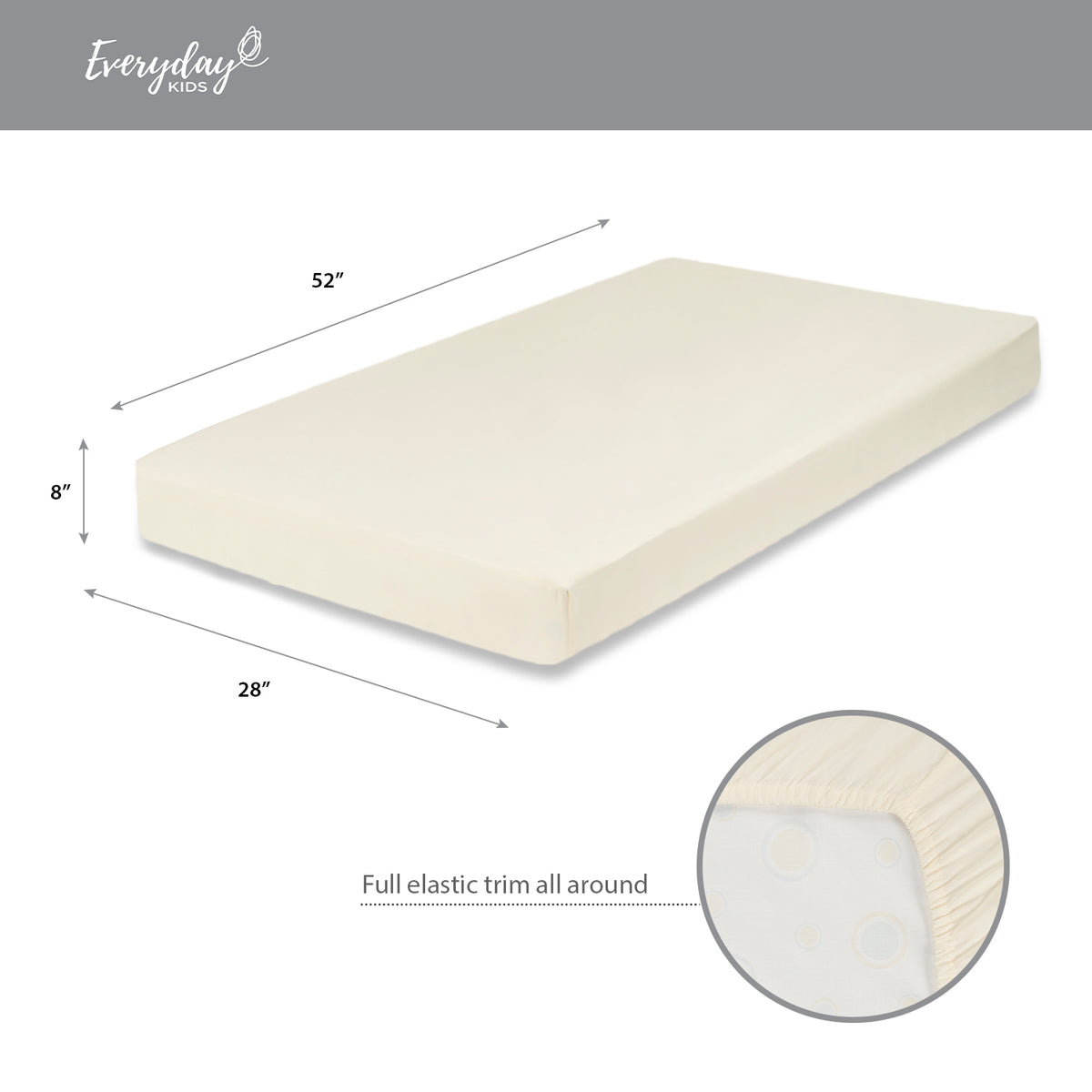 Beige Fitted Crib Sheet