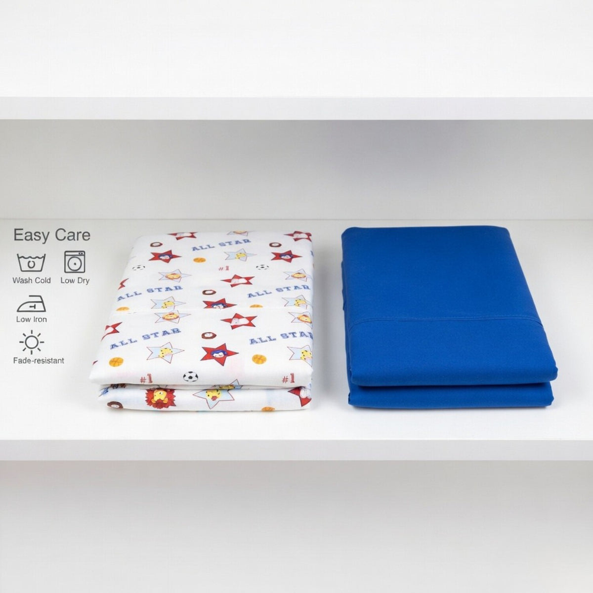 2 Pack Fitted Boys Crib Sheets - Jungle Sports/Blue