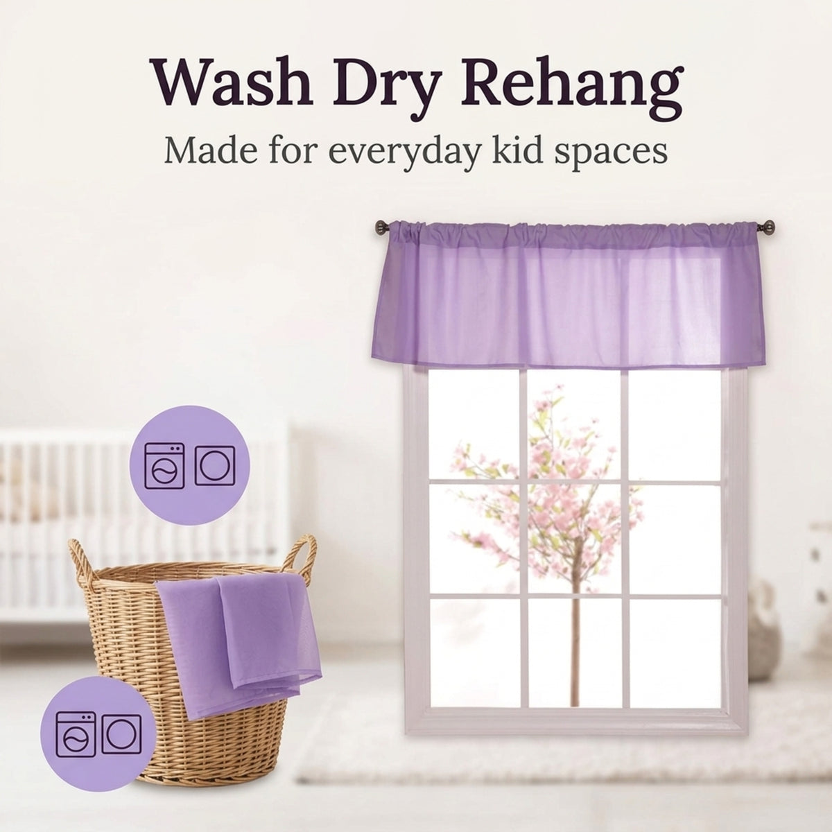 Purple Window Valance