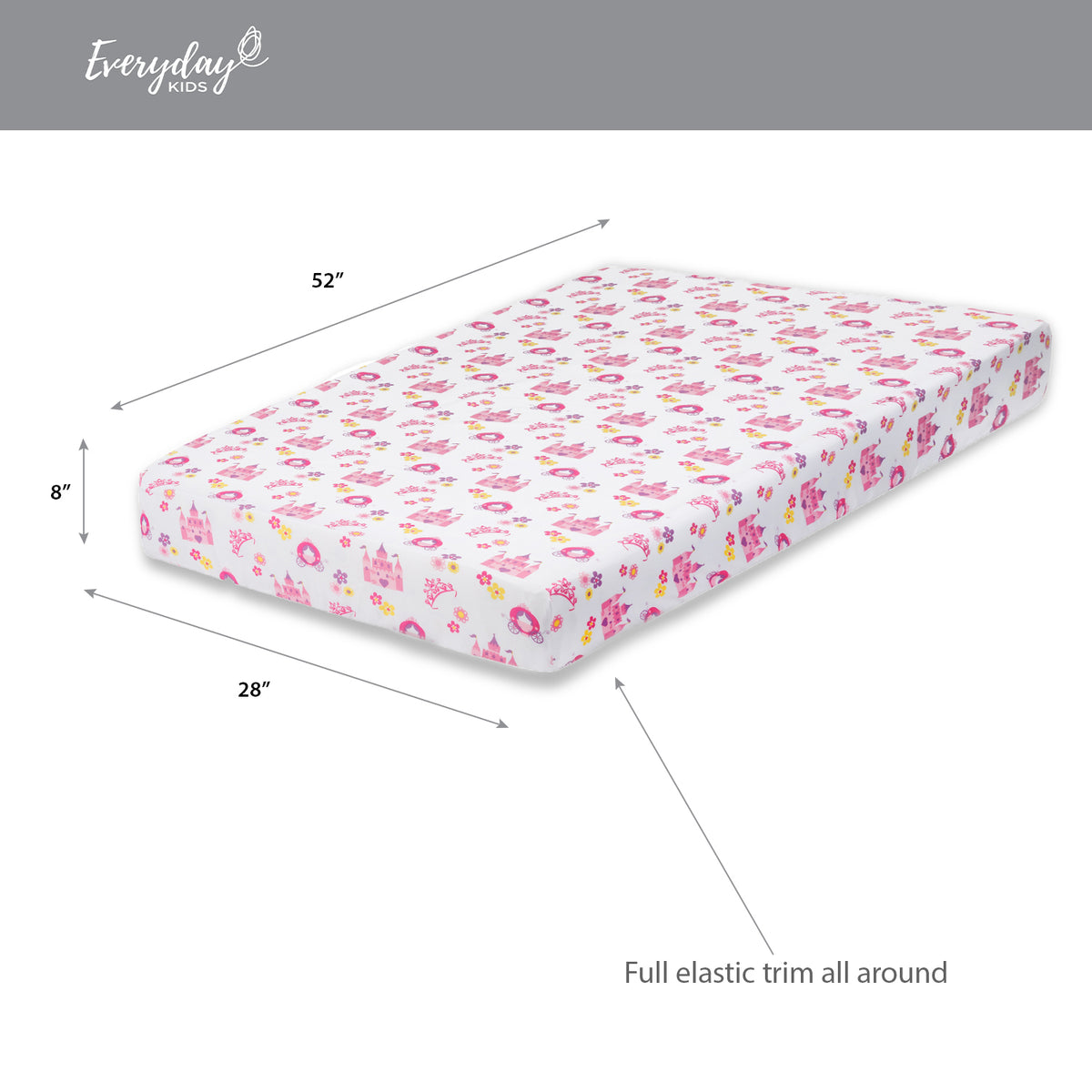 Princess/Lavender 2-Pack Fitted Crib Sheet