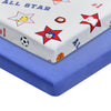 2 Pack Baby Cradle Sheets - Jungle Sports/Blue