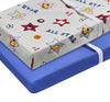 2 Pack Baby Changing Pad Covers - Jungle Sports/Blue