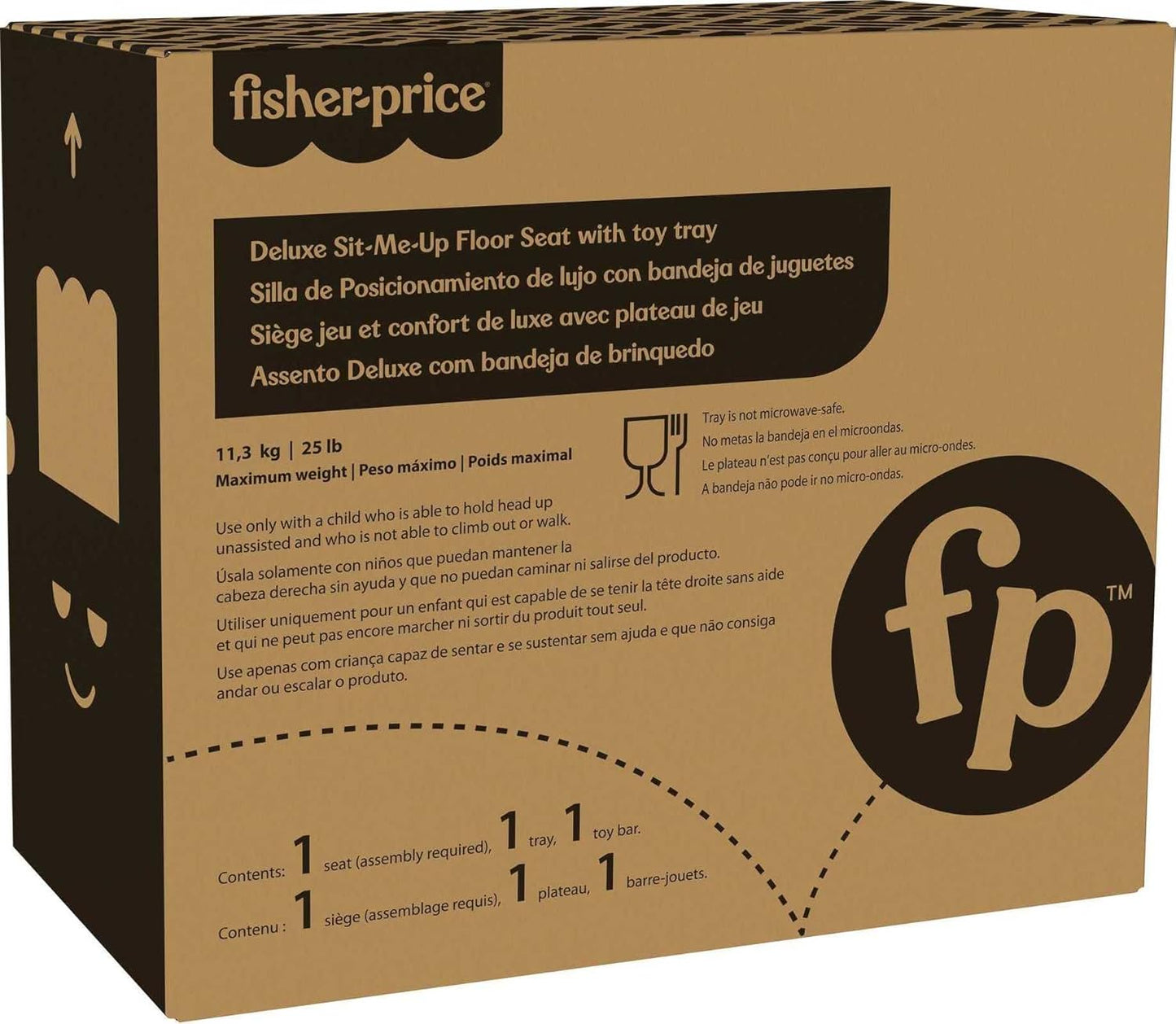 Fisher-Price Baby Floor Seat with Interactive Toys – Supportive Infant Sit-Me-Up Style Seat
