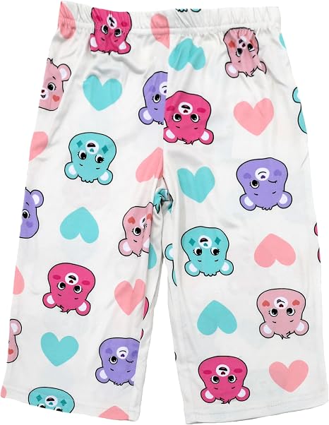 Care Bears Toddler 2-Piece Pajama Set, Long Sleeve Button-Front Top and Elastic Waist Pants, Colorful Hearts Print, Sizes 12M-4T