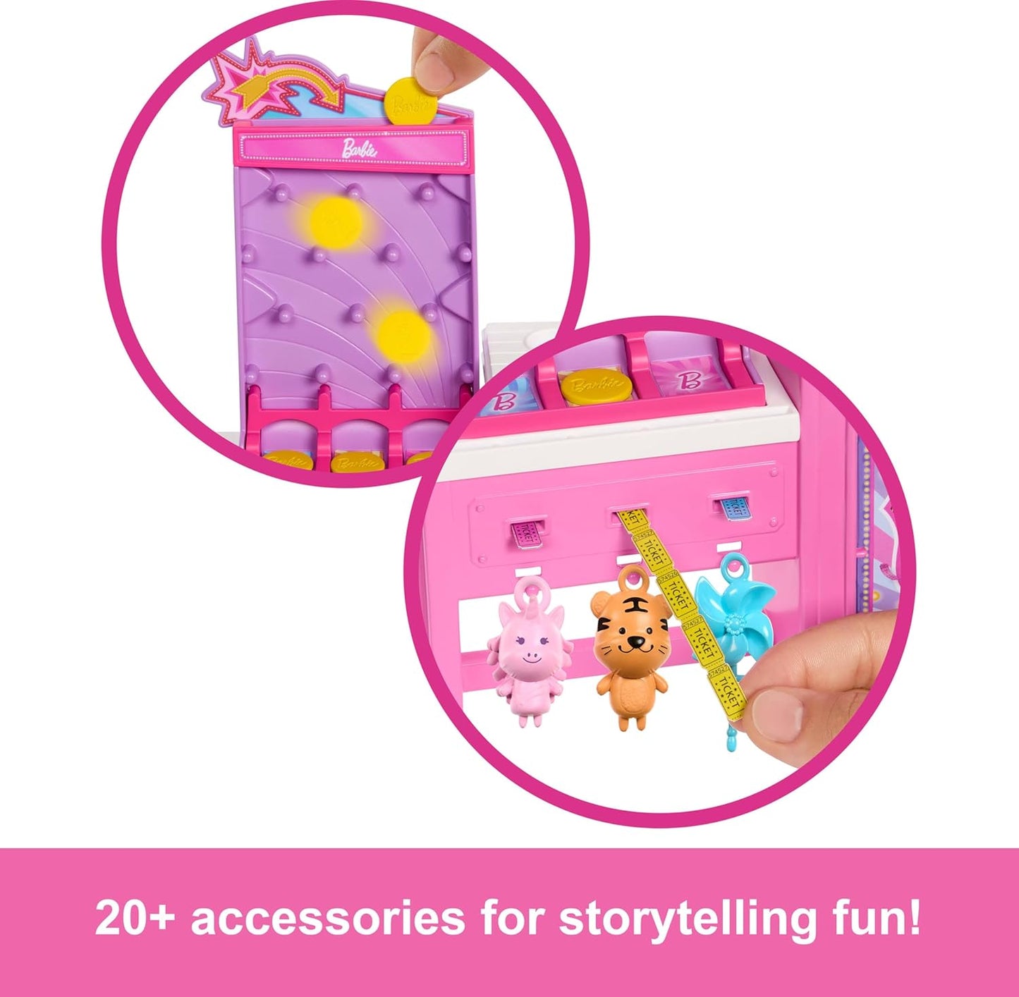 Barbie Mysteries Beach Detectives Treats and Game Booth Playset with Barbie “Malibu” Doll, 15+ Accessories