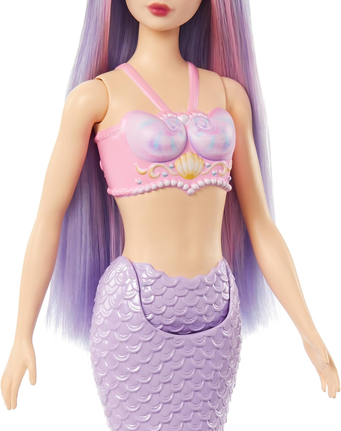 Barbie Dreamtopia Mermaid Doll with Purple Tail and Fantasy Shell Top