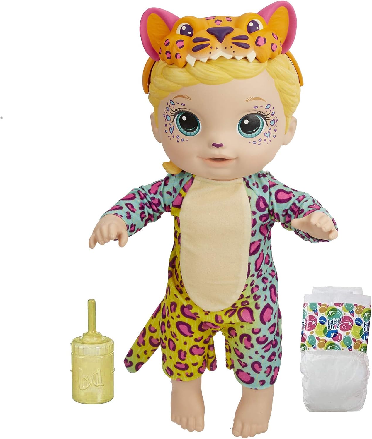 Baby Alive Leopard Costume Doll – Drinks, Wets & Pretend Plays with Bottle and Diaper