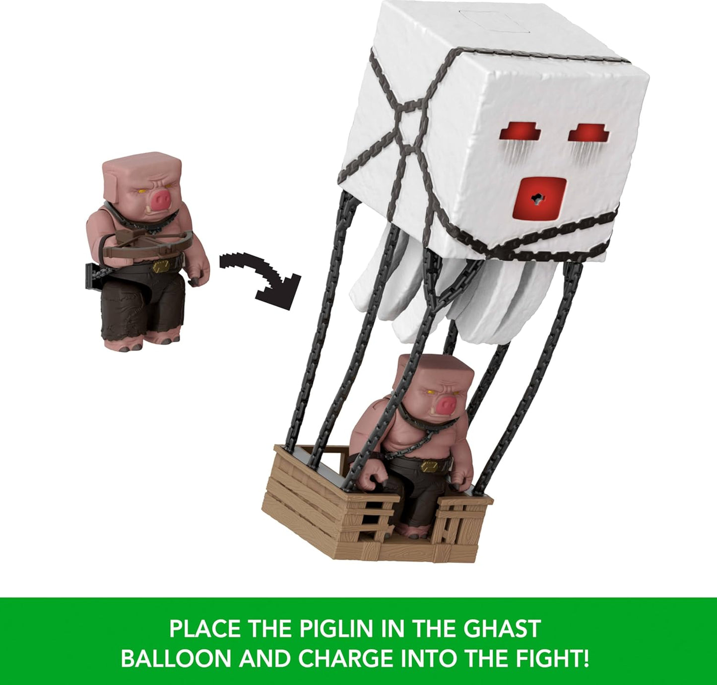 Minecraft Blast Attack Ghast Action Figure Playset – Movie-Inspired Toy with Accessories