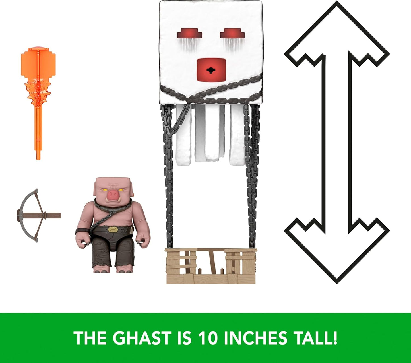 Minecraft Blast Attack Ghast Action Figure Playset – Movie-Inspired Toy with Accessories