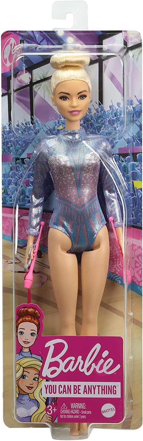 Barbie Gymnast Doll with Leotard and Crutches, “You Can Be Anything” Sports Career Doll