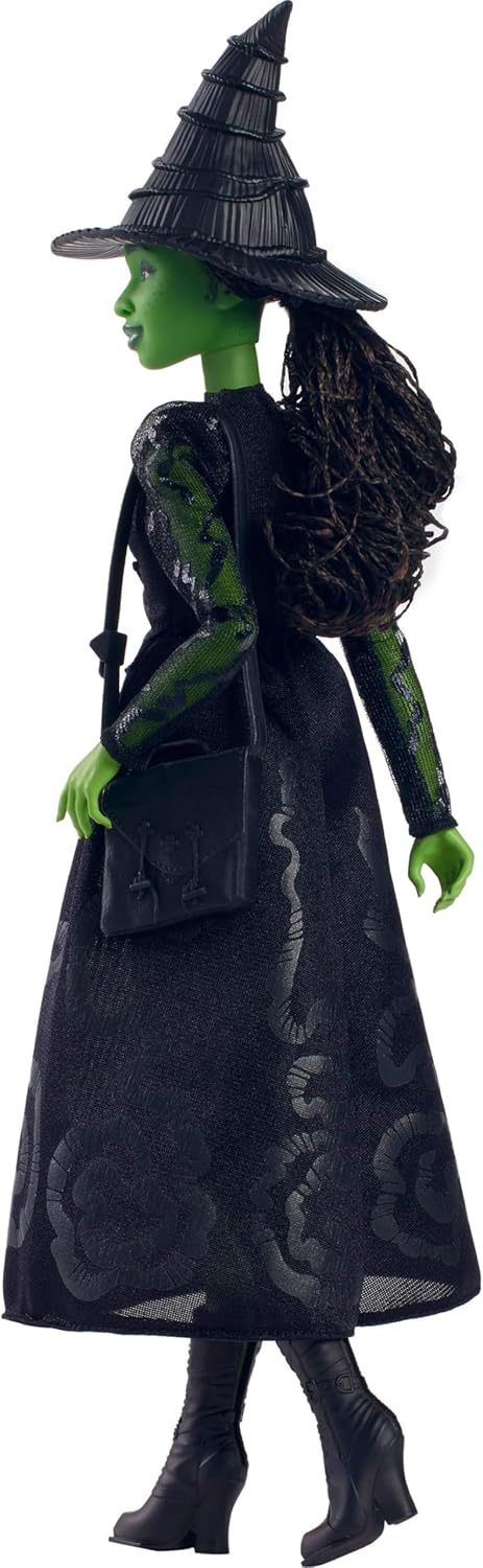 Wicked Elphaba Fashion Doll with Signature Black Dress and Hat, Movie-Inspired