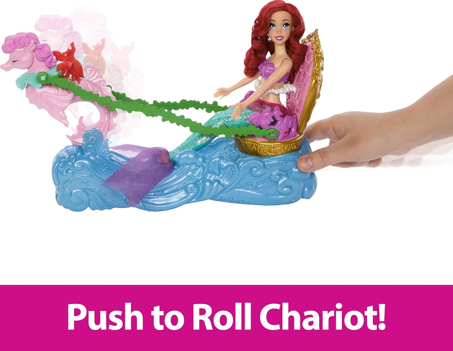 Disney Princess Ariel Doll & Undersea Chariot Playset – Mermaid Fashion Doll With Accessories