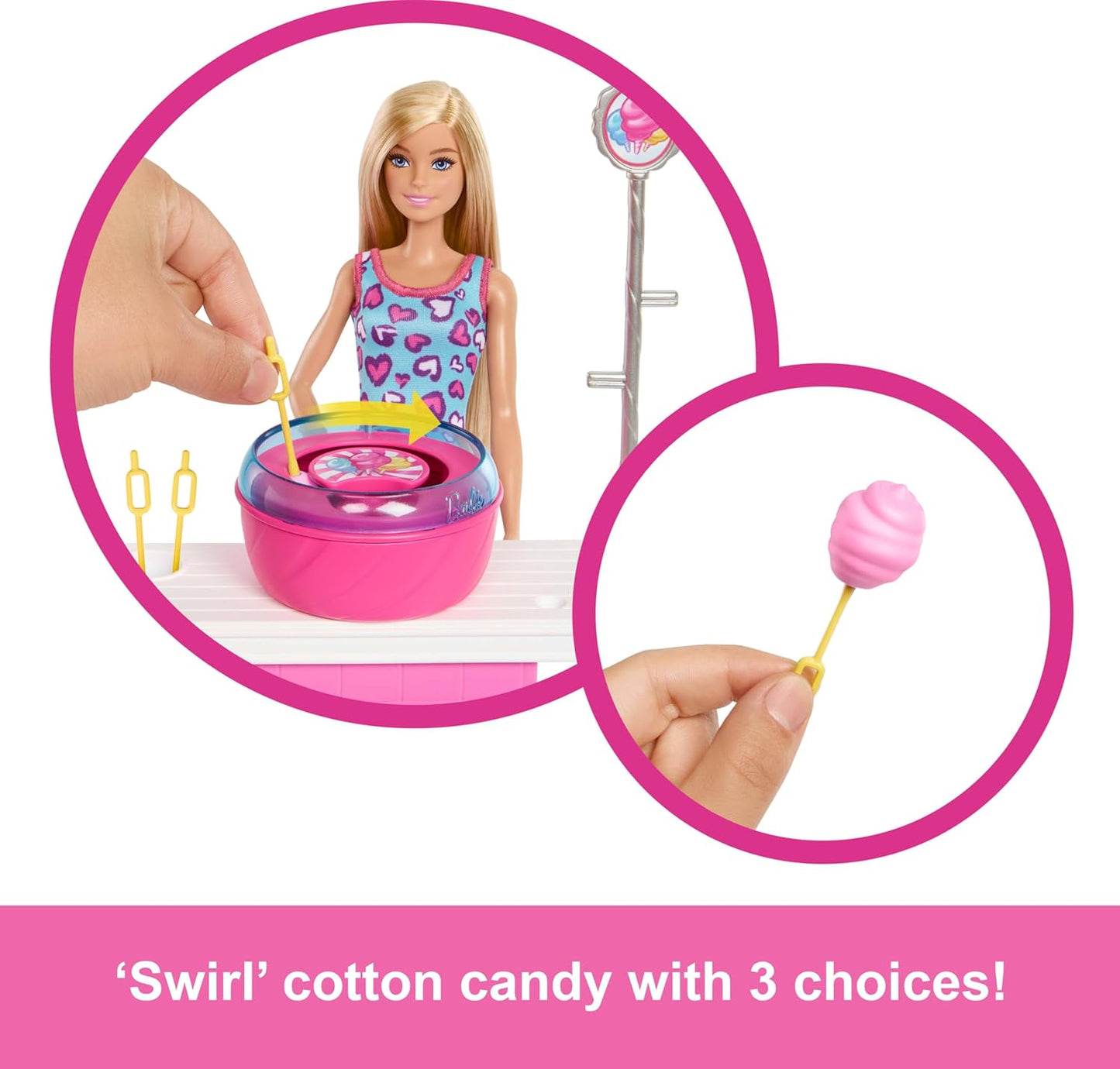 Barbie Mysteries Beach Detectives Treats and Game Booth Playset with Barbie “Malibu” Doll, 15+ Accessories