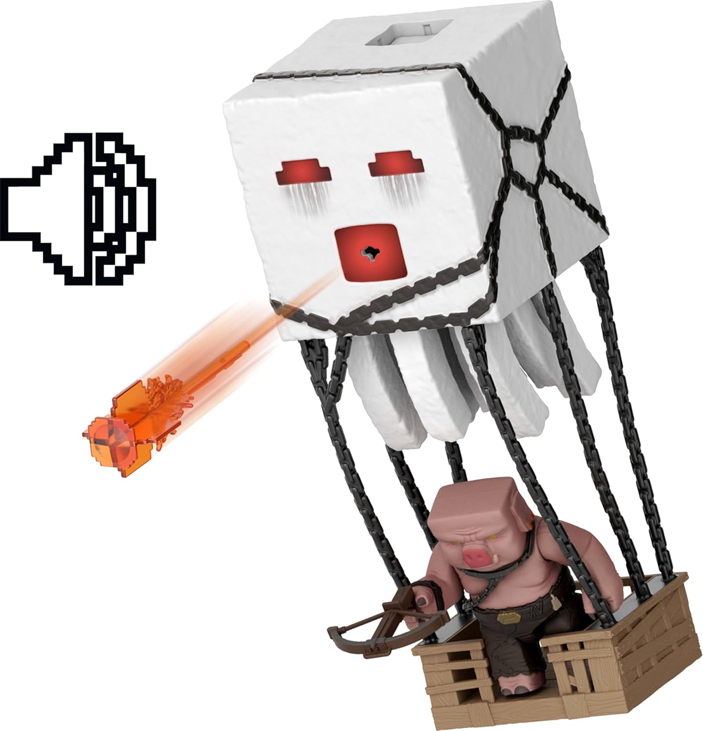 Minecraft Blast Attack Ghast Action Figure Playset – Movie-Inspired Toy with Accessories
