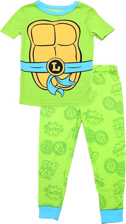 Teenage Mutant Ninja Turtles Boys 4-Piece Pajama Set – Sleepwear Bundle with Short Sleeve Tops and Matching Pants