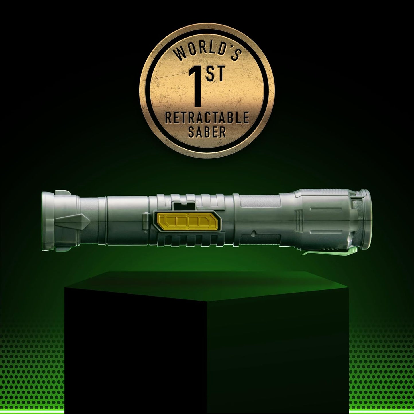 Power Saber Energy Blade – Green Auto-Extending Light-Up Saber Toy With Motion SFX & Clash Effects (Green)
