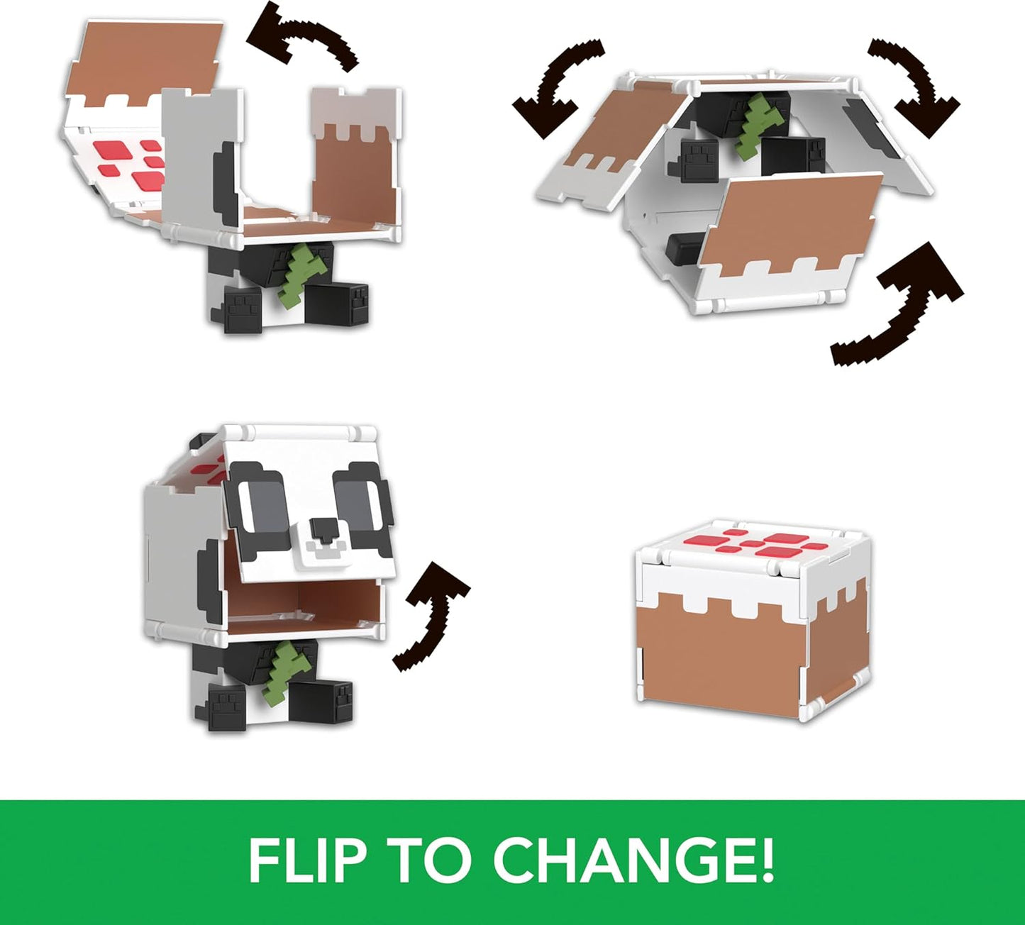 Minecraft Panda Flippin Figs 2 in 1 Action Figure Panda and Cake Accessory