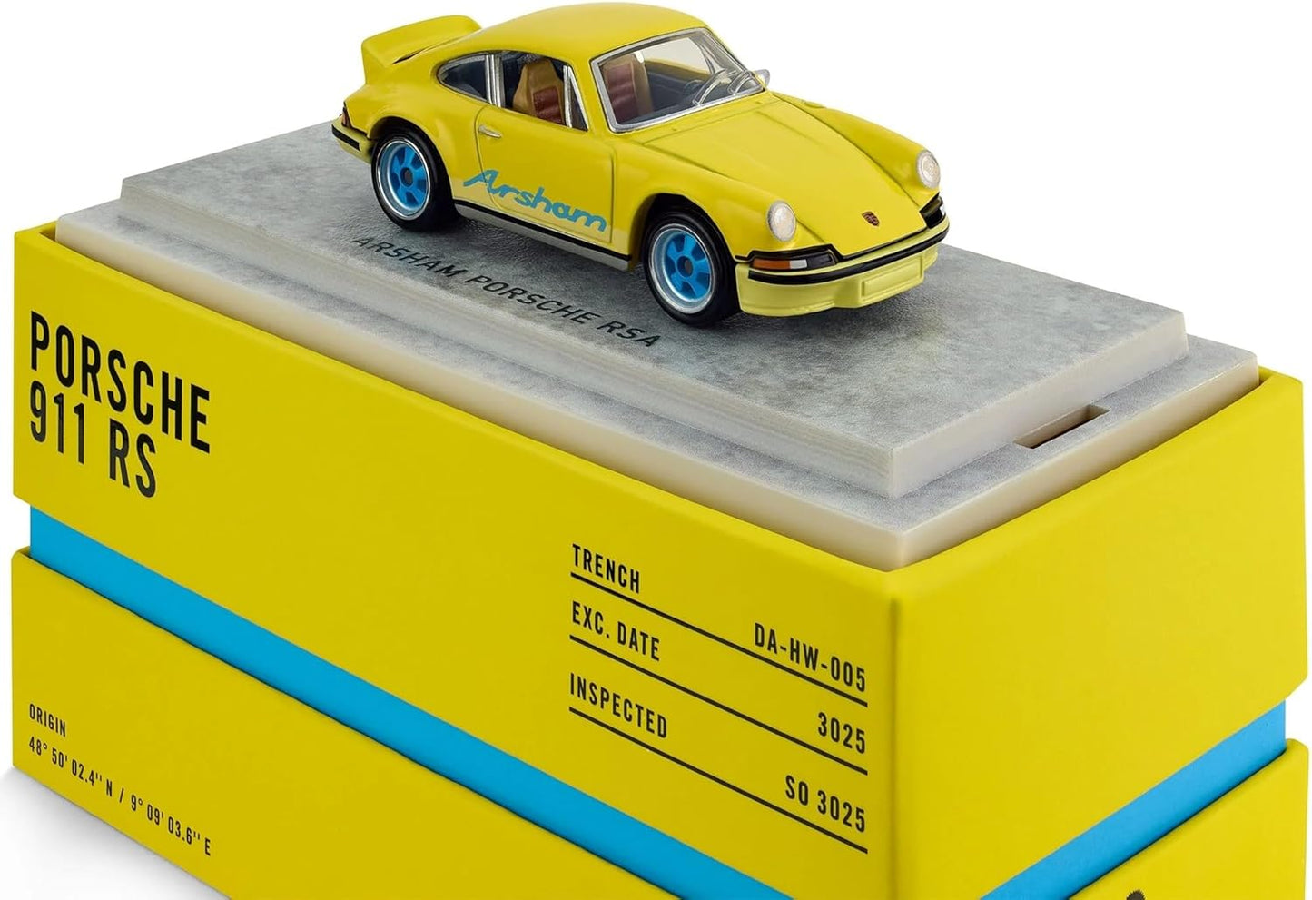 Hot Wheels x Daniel Arsham 1973 Porsche 911 RS Collectible Die-Cast Model Car – Display Model with Presentation Base