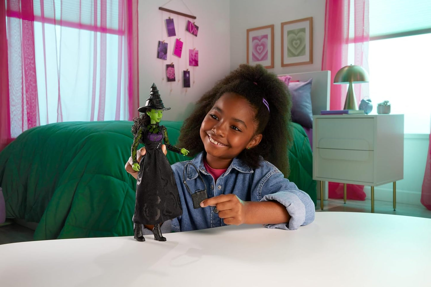 Wicked Elphaba Fashion Doll with Signature Black Dress and Hat, Movie-Inspired