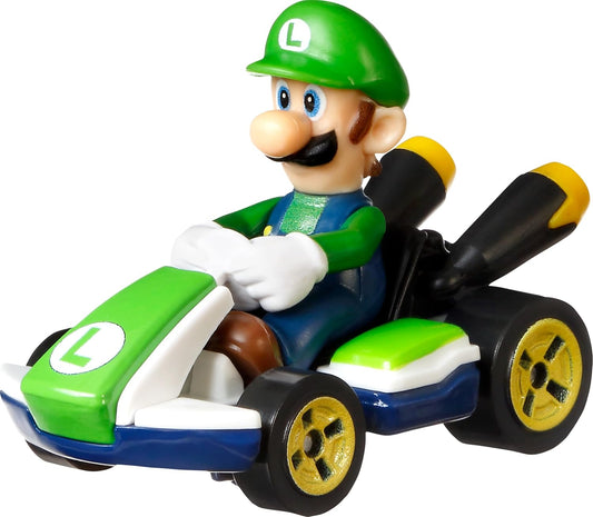 Hot Wheels Mario Kart Luigi Standard Kart 1:64 Die-Cast Vehicle Figure