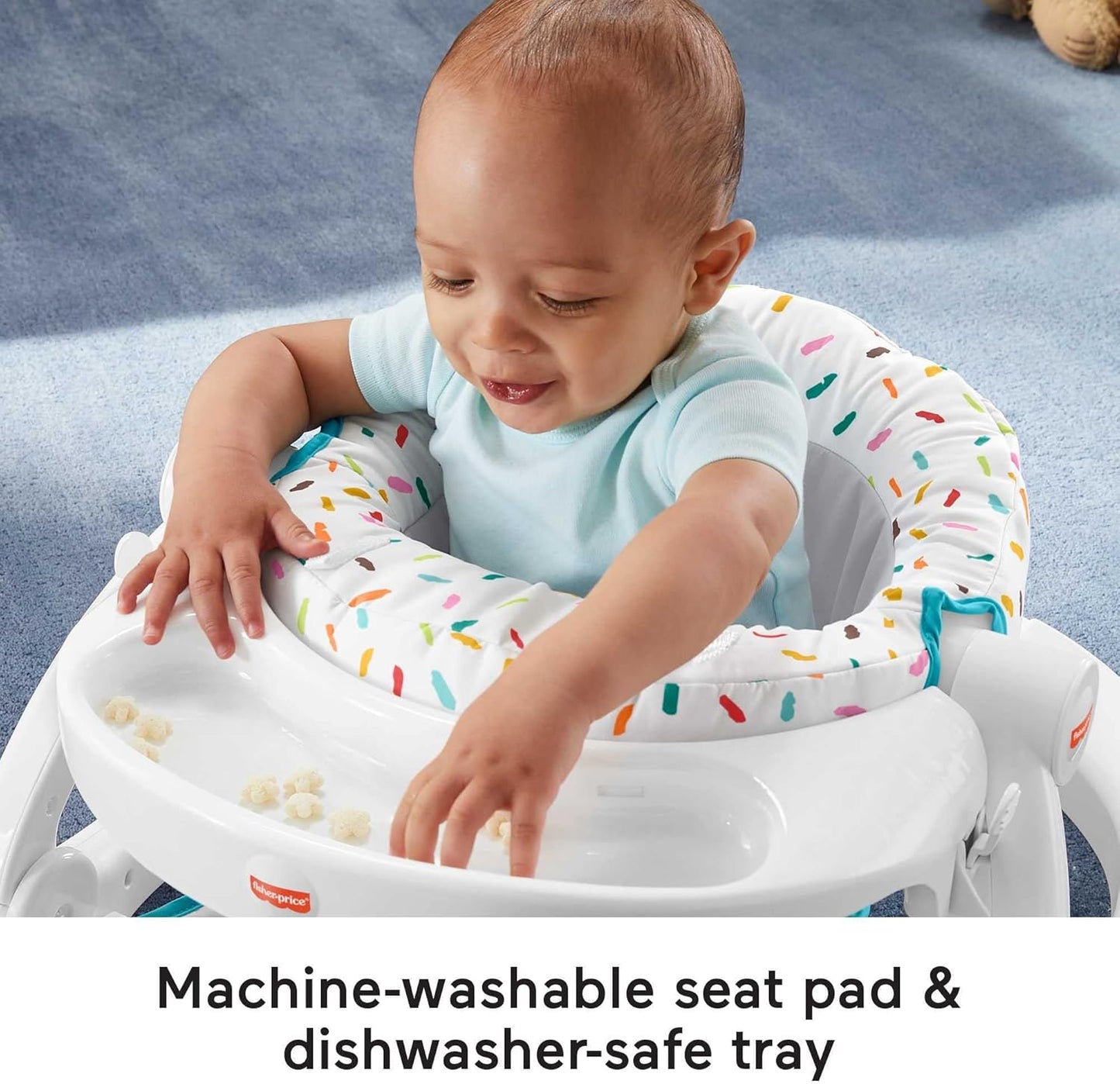 Fisher-Price Baby Floor Seat with Interactive Toys – Supportive Infant Sit-Me-Up Style Seat