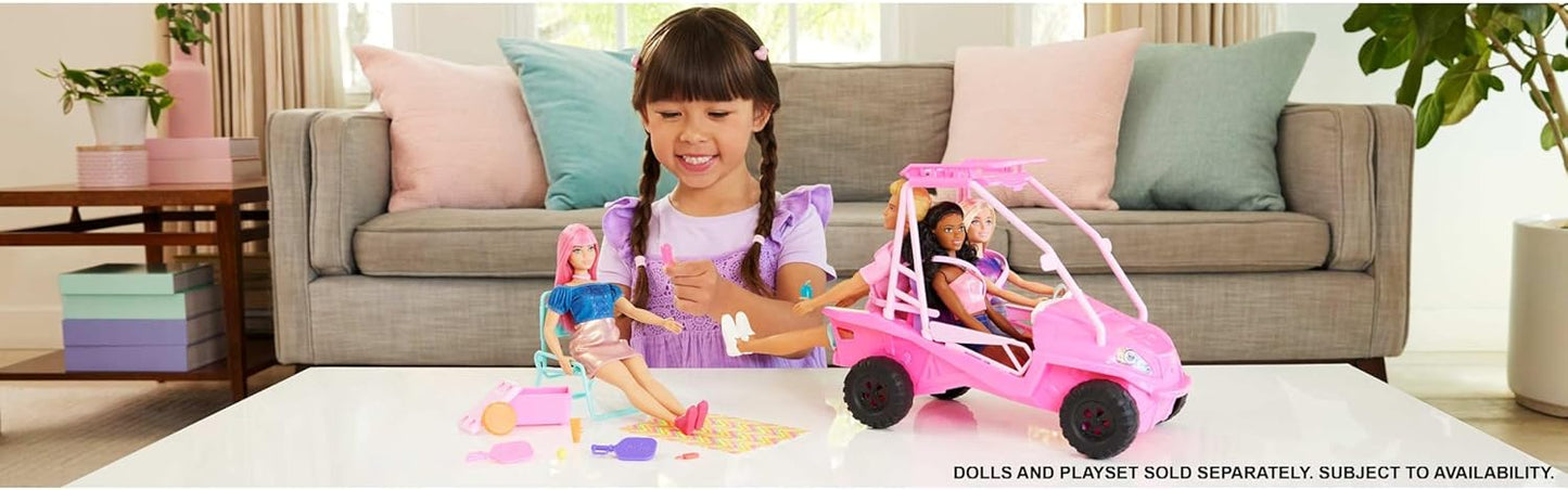Barbie Mysteries Beach Detectives Ultimate Beach Buggy Playset with Accessories, Seats 4 Dolls