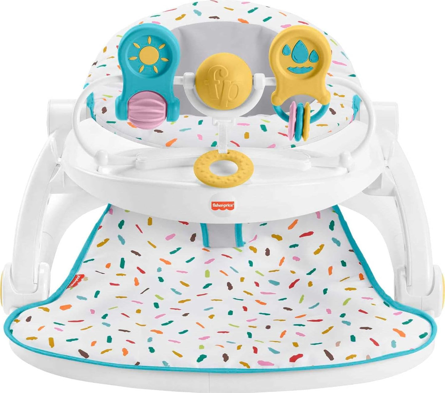 Fisher-Price Baby Floor Seat with Interactive Toys – Supportive Infant Sit-Me-Up Style Seat