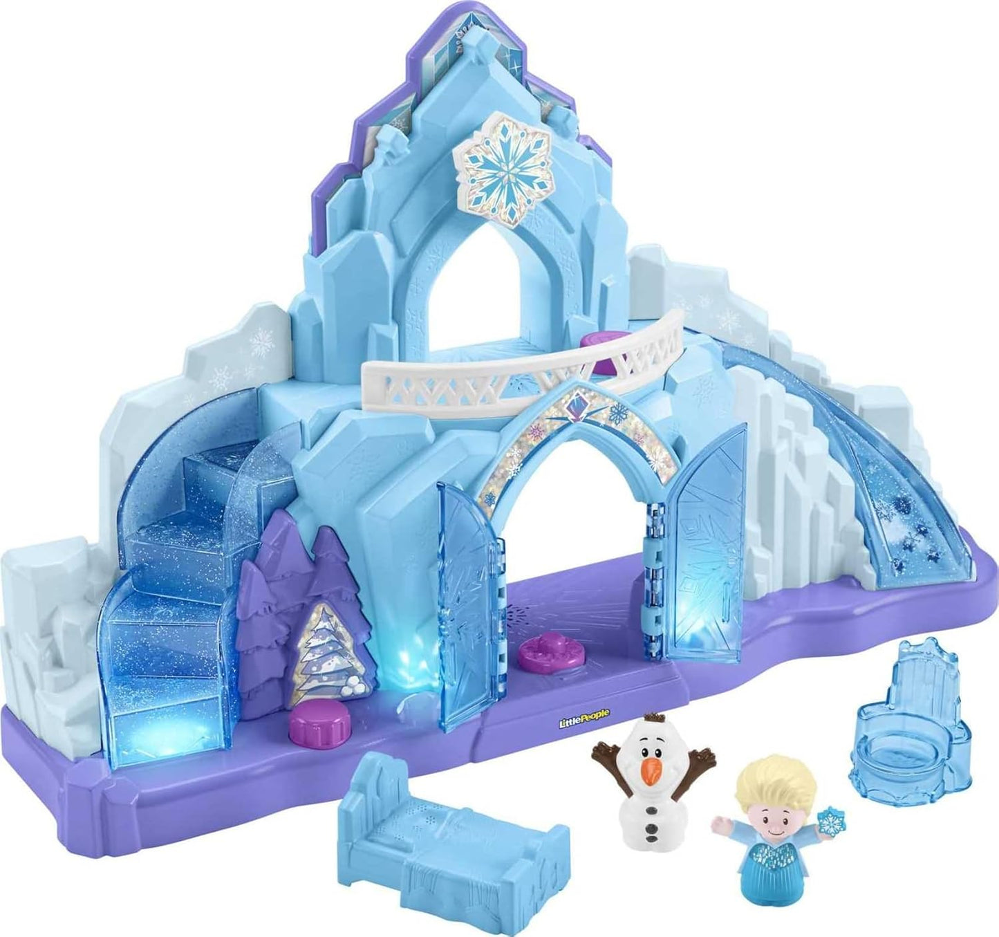 Fisher-Price Little People Disney Frozen Ice Palace Playset with Elsa and Olaf Figures