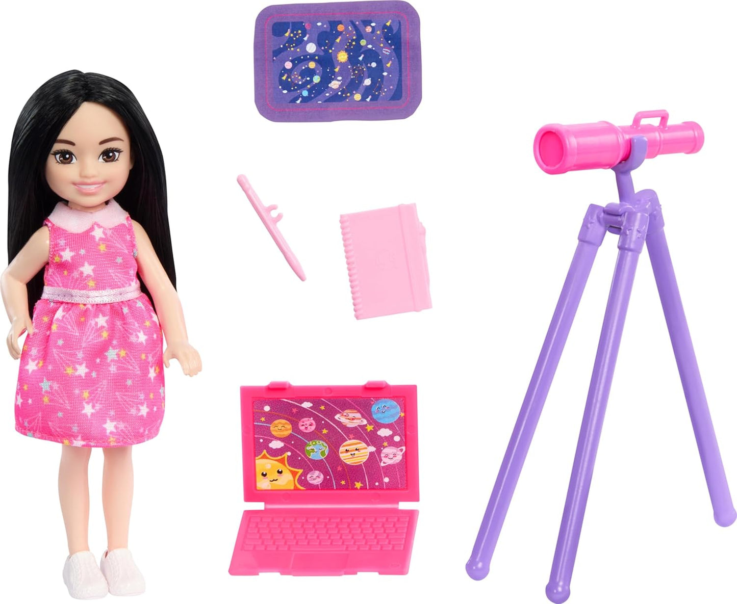 Barbie Chelsea Can Be… Astronomer Doll Playset – Telescope & Space Accessories
