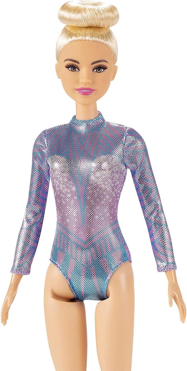Barbie Gymnast Doll with Leotard and Crutches, “You Can Be Anything” Sports Career Doll
