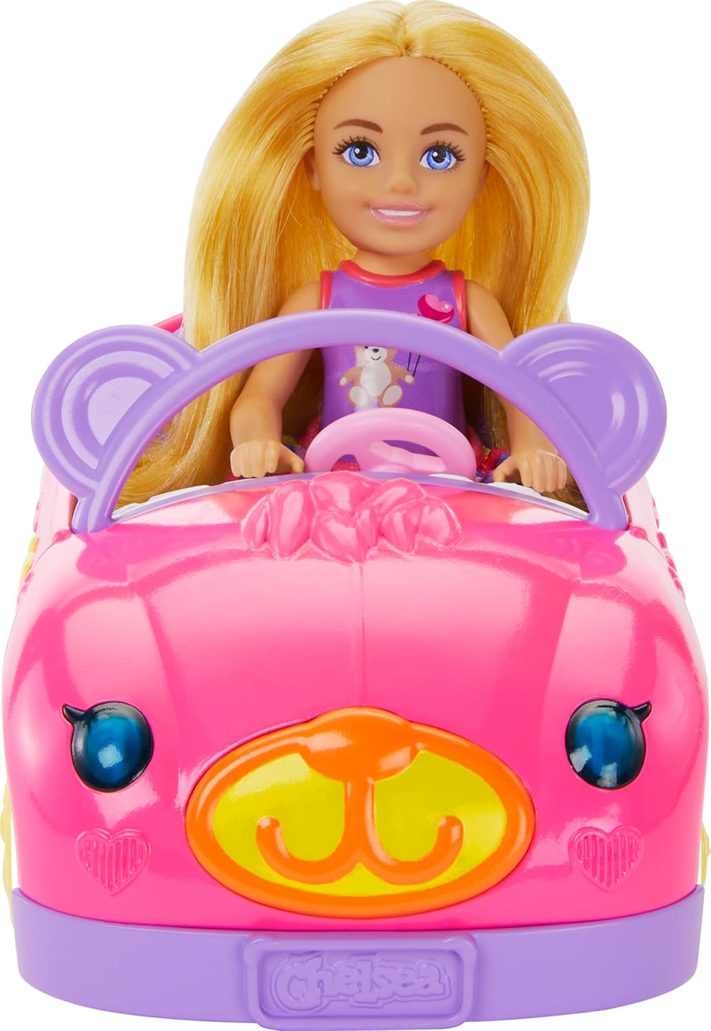 Barbie Chelsea Doll with Pink Convertible Car, Travel Playset
