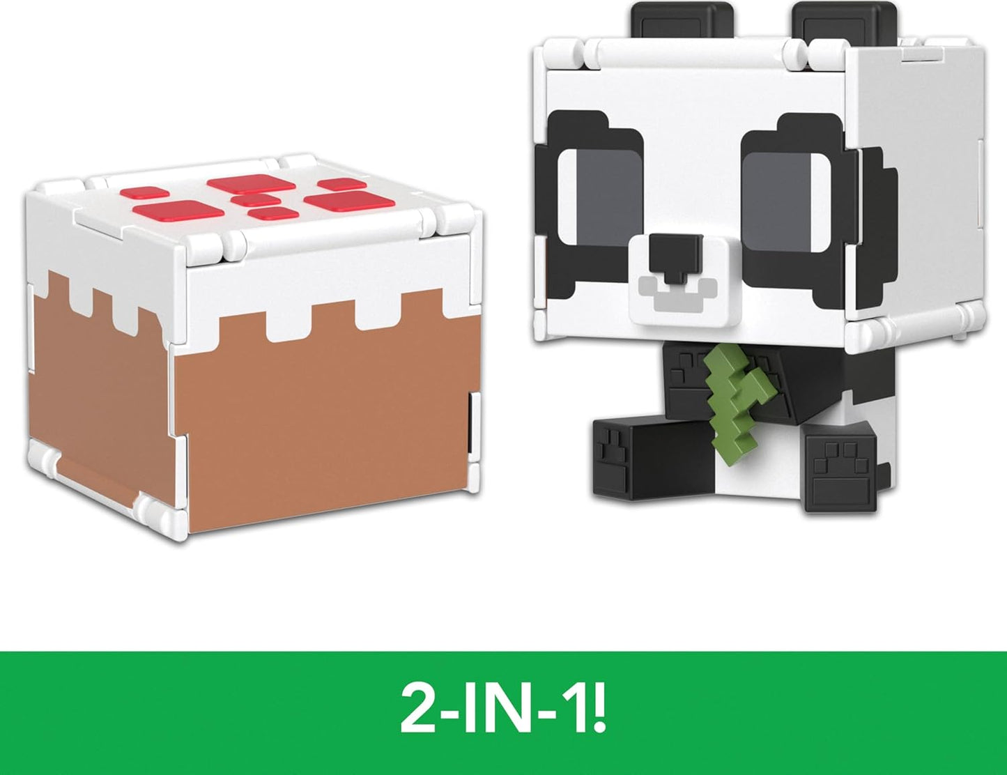 Minecraft Panda Flippin Figs 2 in 1 Action Figure Panda and Cake Accessory