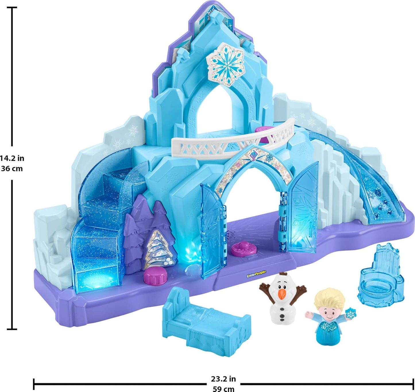 Fisher-Price Little People Disney Frozen Ice Palace Playset with Elsa and Olaf Figures
