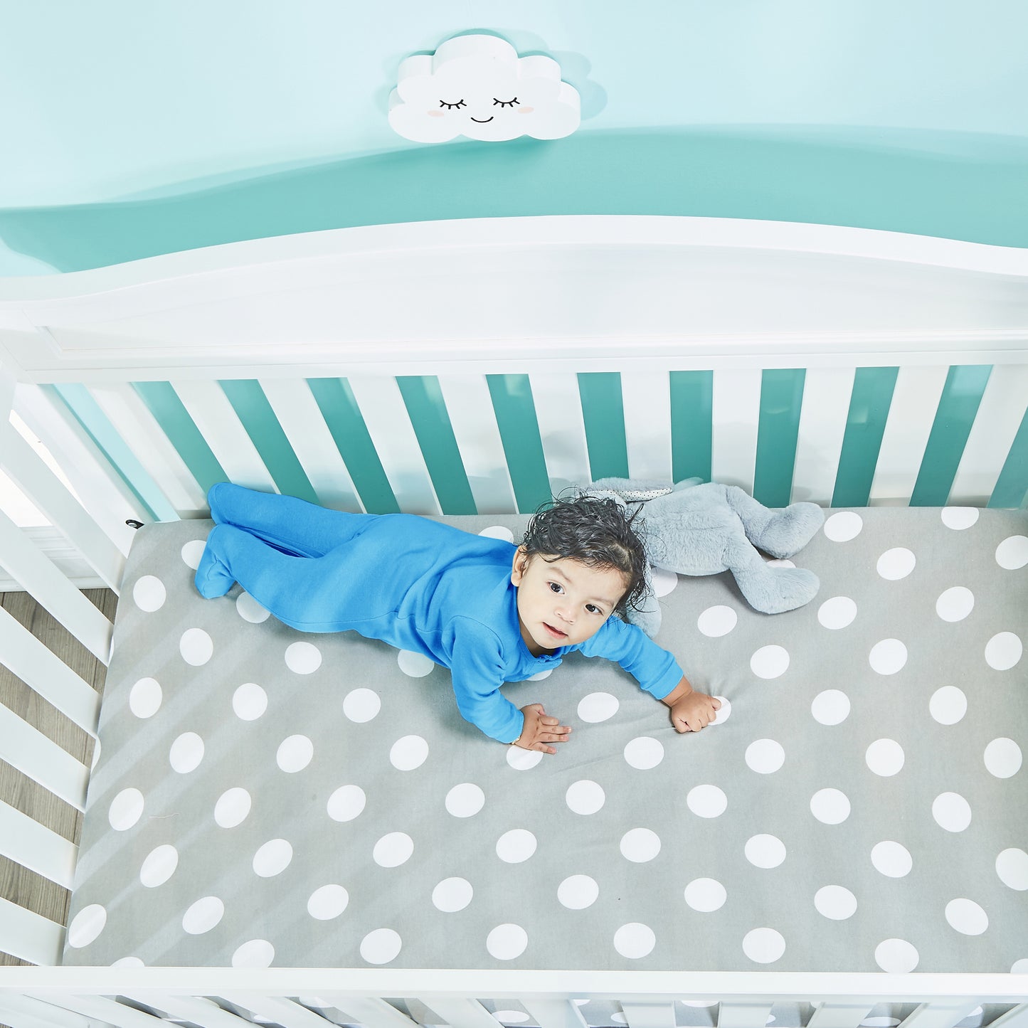 4 Pack Baby Boy Whales Sleepers with Zippers